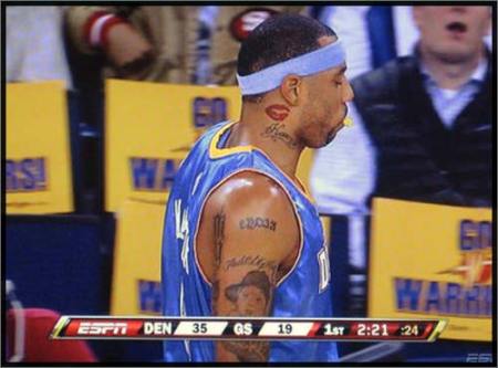 kenyon-martin lips-sandra rose. They don't call her 'the baddest b%$#h' for 
