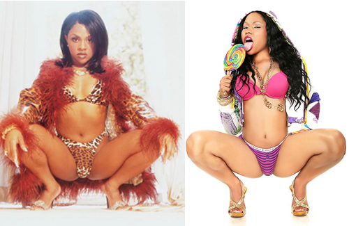 Lil' Kim & Nicki Minaj. Nicki has a gimmick that sells, but for how long?